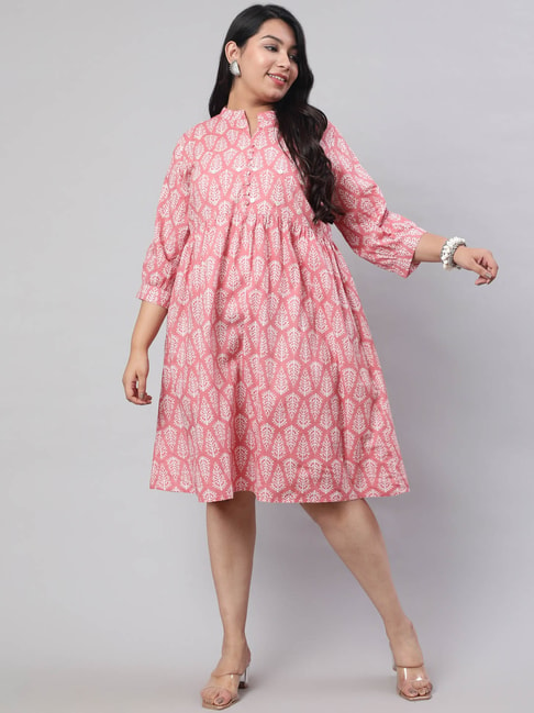 Buy Jaipur Kurti Pink Printed Kurta Pant Set for Women's Online @ Tata CLiQ