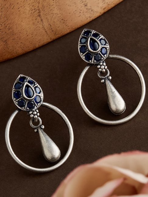 Silver sale earrings fabindia