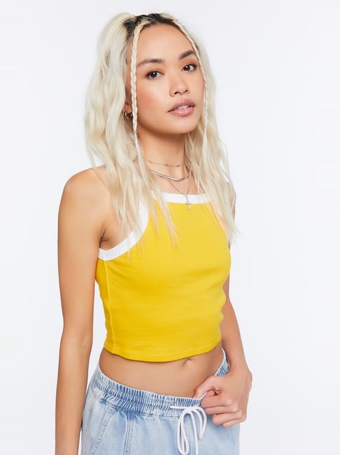 Forever 21 best sale yellow crop top