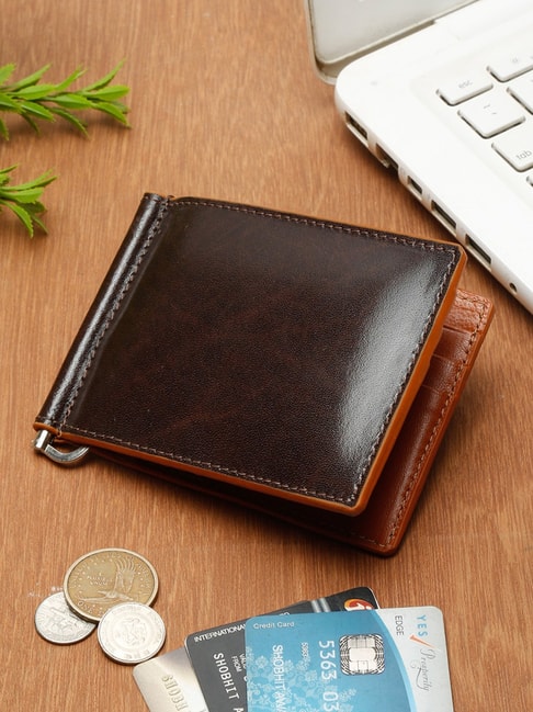 Genuine Leather Money Clip Wallet Black – Three Sixty Leather-cheohanoi.vn