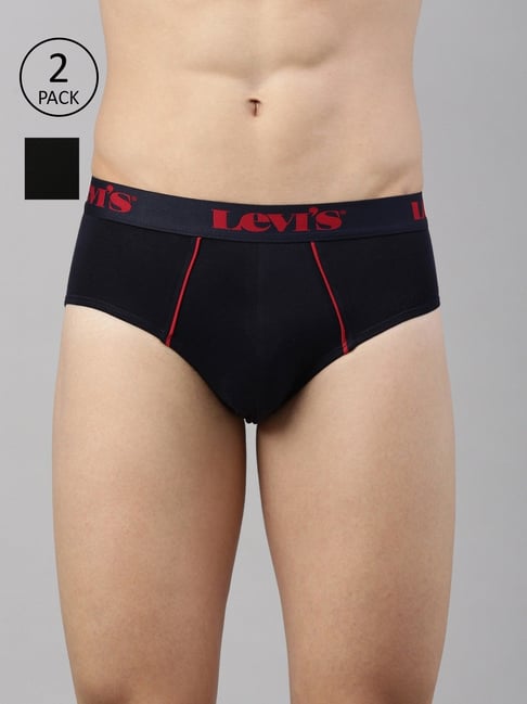 Levi's 065 Jet Black & Navy Blazer Cotton Regular Fit Briefs - Pack Of 2-picture-28