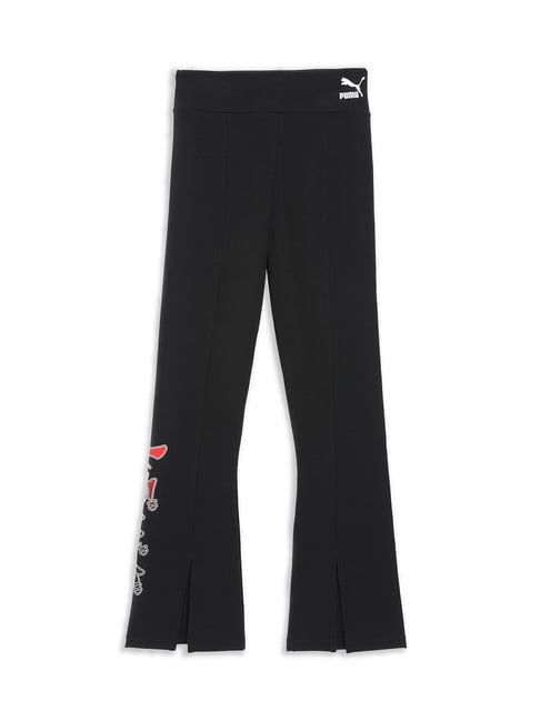 Buy Girl's Leggigns Cross High Waisted Flare Pants Yoga Bootcut Pants Solid  Color Full Length Bell Bottoms, Black, 11-12 Years at Amazon.in