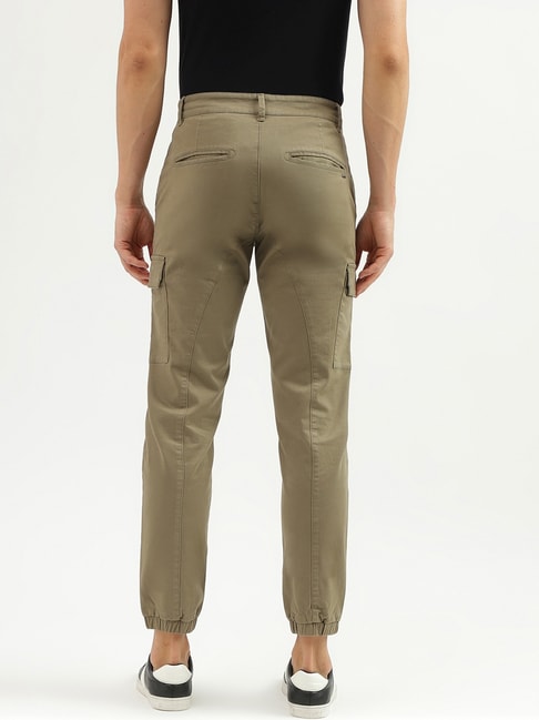 Buy United Colors of Benetton Men Solid Relaxed Fit Trousers Grey online