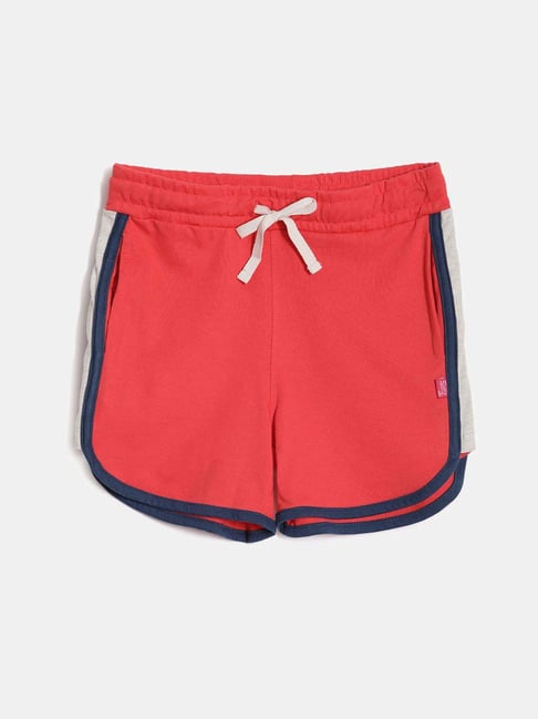 Dixcy Slimz Kids Poppy Red & Navy Cotton Striped Shorts