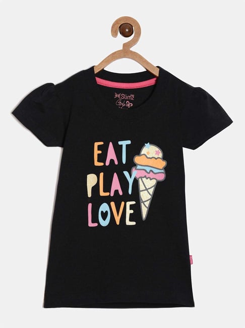Dixcy Slimz Kids Black Cotton Printed T-Shirt-picture-29