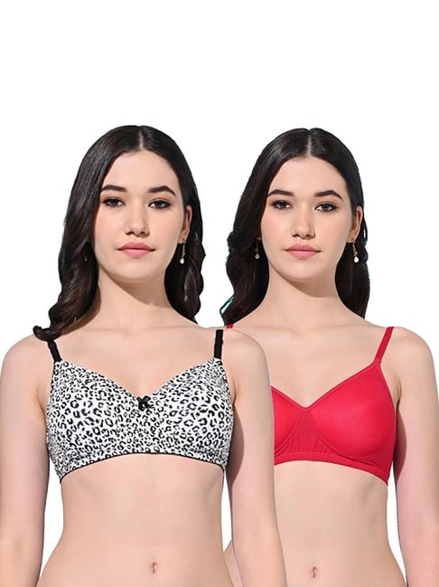 FIMS Black & Pink Printed Bras - Pack Of 2-picture-35