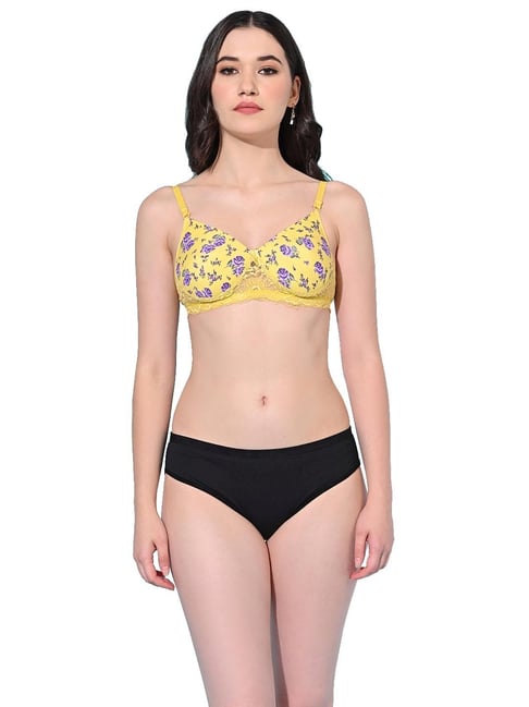 Yellow Bra Sets Sets for Women for sale