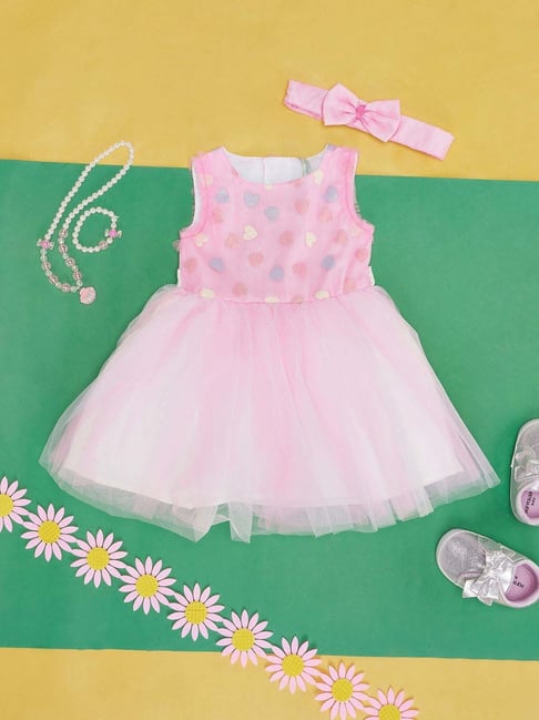 Pantaloons Baby Kids Pink Cotton Printed Dress