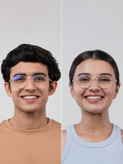 Buy Enrico Eyewear Transparent Round Unisex Eye Frames at Best