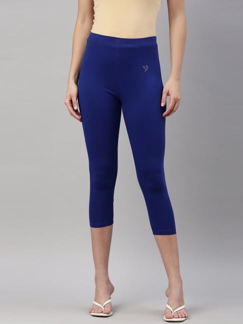 TWIN BIRDS Women Solid Skinny Fit Three-Fourth Length stretch Cotton Capri legging