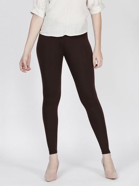 TWIN BIRDS Brown Ankle Length Leggings-picture-29