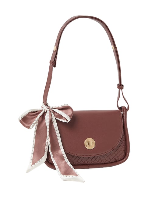 Vintage Women's Small Real Leather Crossbody Handbags Over The Shoulder Purse for Women, Brown