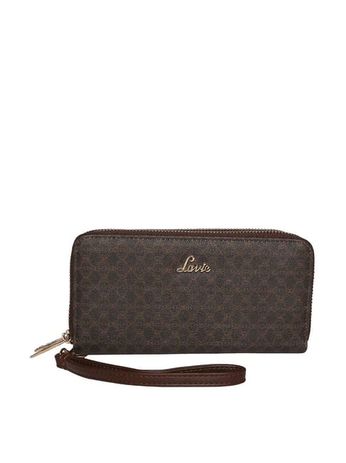Lavie Savy Brown Printed Zip Around Wallet for Women-picture-11
