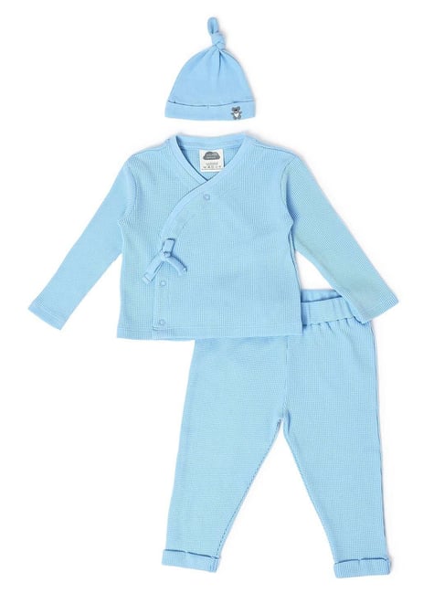 MiArcus Kids Blue Cotton Regular Fit Full Sleeves Wrapover Set-picture-21