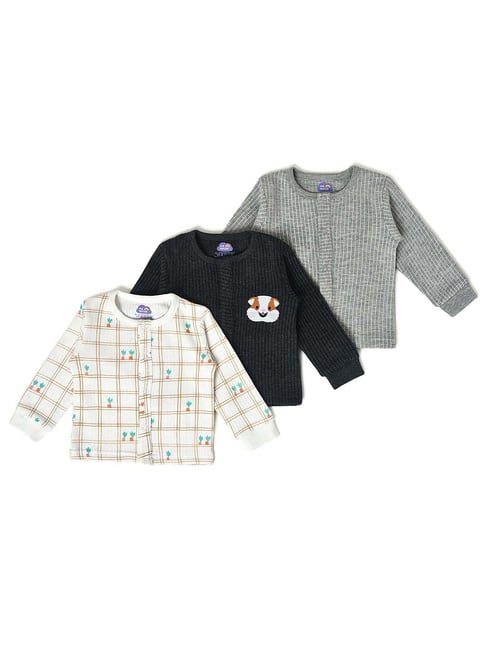 MiArcus Kids Multicolor Cotton Printed Full Sleeves Sweatshirt (Pack of 3)