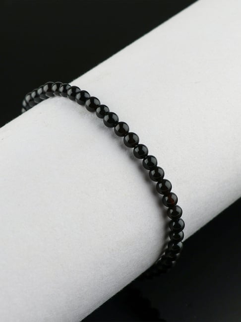 Buy Black Onyx Stretchable Stone Bracelet for Men/Women - Brantashop