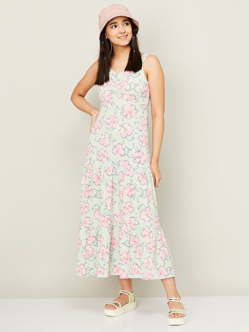 SHIBEVER Summer Casual Sleeveless Floral Dress for India | Ubuy