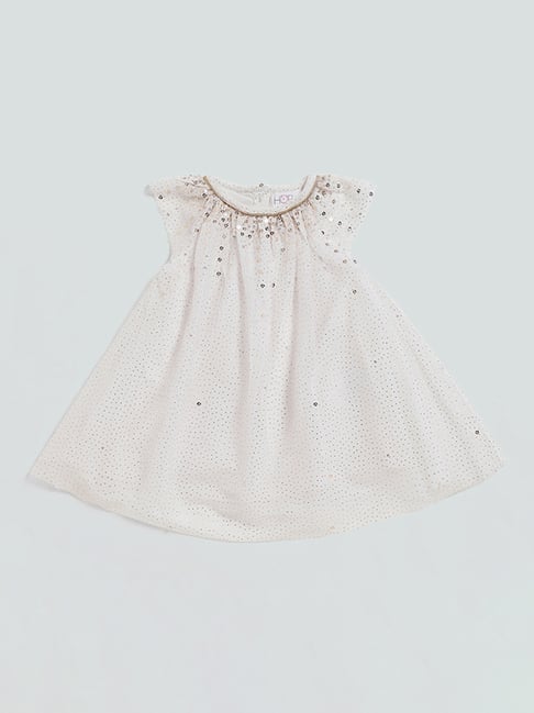 Jolie Moi Valencia Flared Dress, Baby Pink at John Lewis & Partners