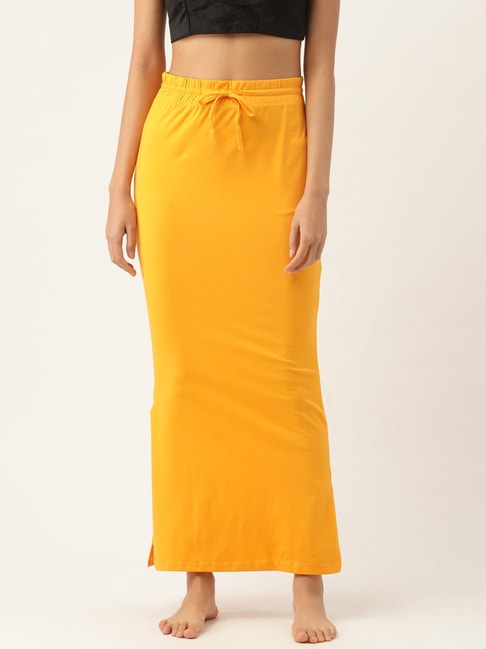 Buy Ms.Lingies Yellow Plain Saree Shapewear for Women Online @ Tata CLiQ