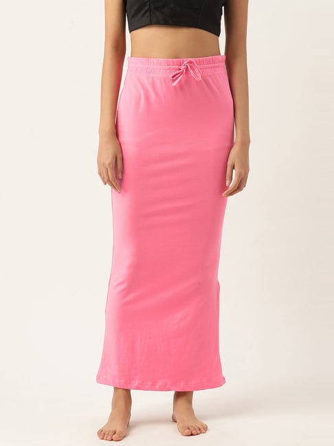 Women Pink Solid Saree Shapewear