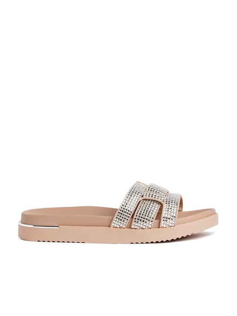 Nude flatform online sandals