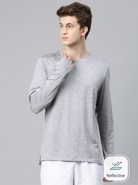 ALCIS Grey Melange Dry Tech Slim Fit Sports T-Shirt-picture-33