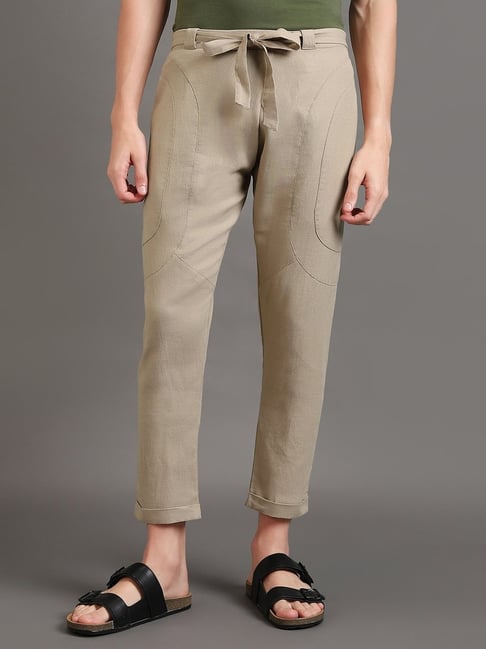 Men's Beige Baggy Cotton Pants | Hippie-Pants.com - GLAMI.eco