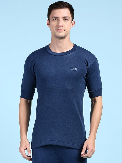 Lux Thermocot Lux Inferno Charcoal Melange Thermal Quarter Sleeve Top