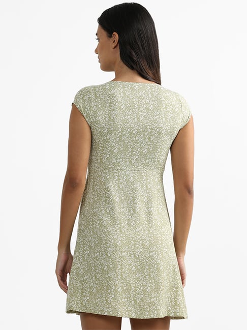 westside olive green dress Buy Nuon Olive Ribbed Bodycon Dress from Westside