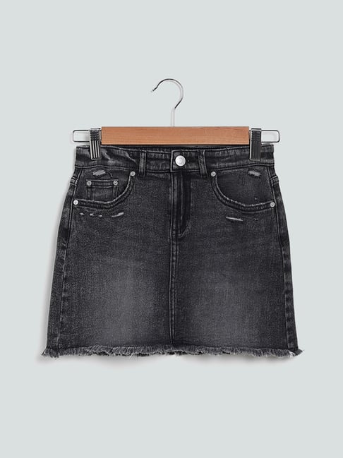 Y&F Kids by Westside Black Lyra Denim Skirts