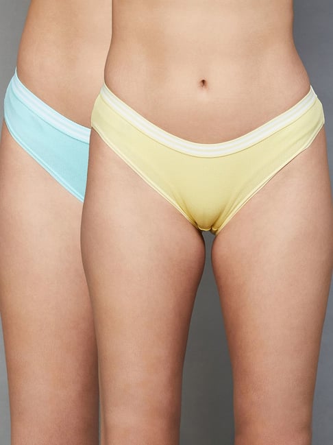 Buy Ginger by Lifestyle Yellow & Blue Hipster Panties - Pack Of 2 for Women  Online @ Tata CLiQ