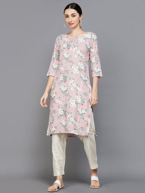 Buy Pink Kurtas & Kurtis for Women by MELANGE BY LIFESTYLE Online