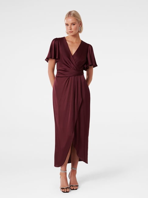 Forever new burgundy clearance dress