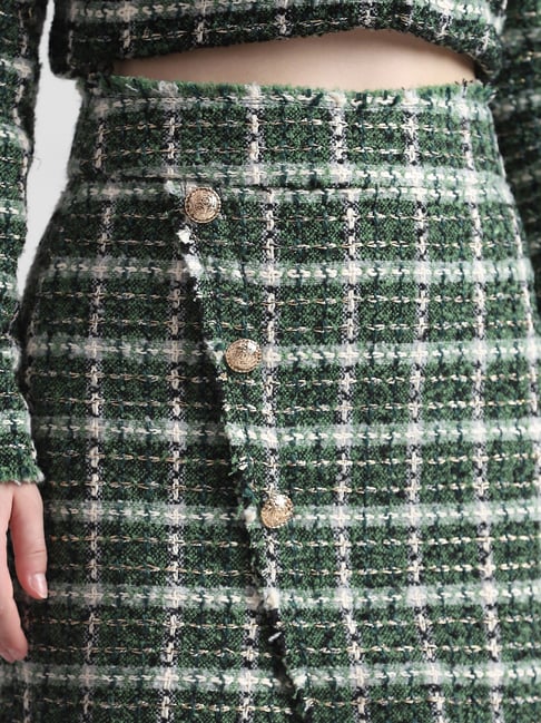 WENDY JIM】 SKIRT WITH SQUARE BACK GREEN 【公式通販】 【WENDY JIM