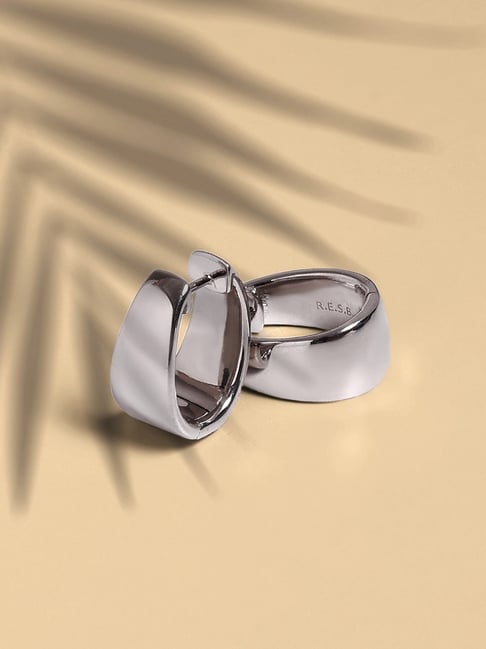 The Real Effect London  92.5 Sterling Silver Hoop Earrings