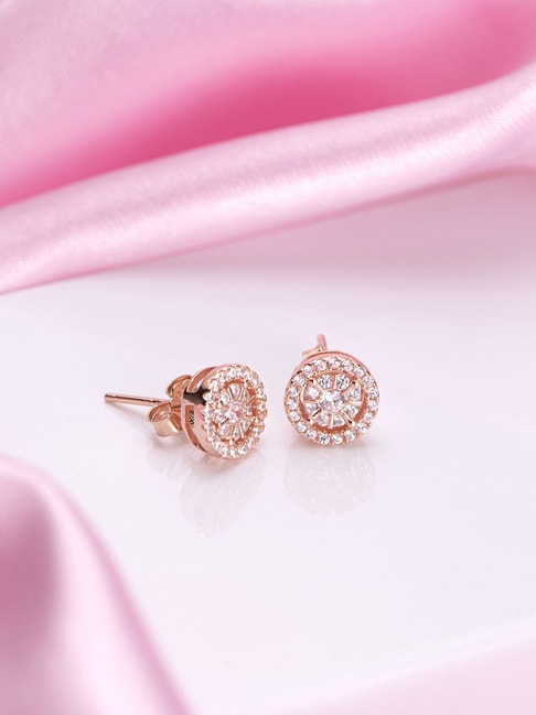 Buy GIVA 925 Sterling Silver Rose Gold Leafy Lustre Earrings Online At  Best Price  Tata CLiQ