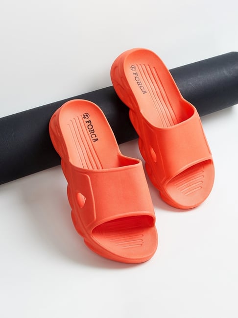 Forca by Lifestyle Men s Orange Slides