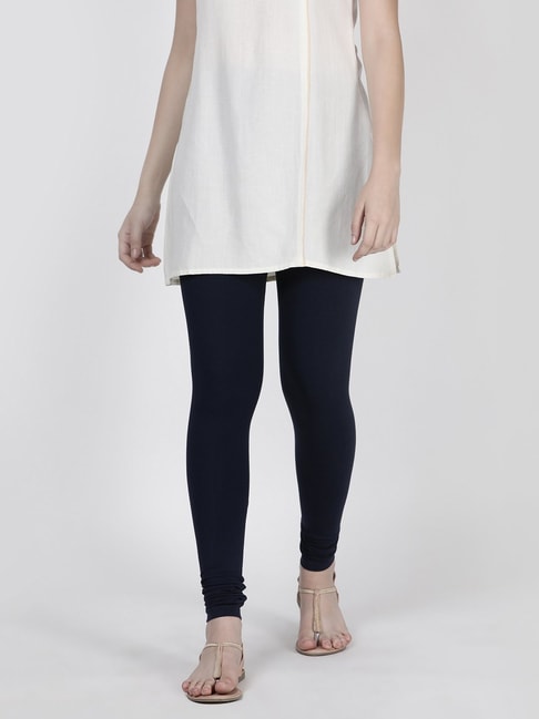 Buy TWIN BIRDS Navy Cotton Full Length Leggings for Women Online @ Tata CLiQ