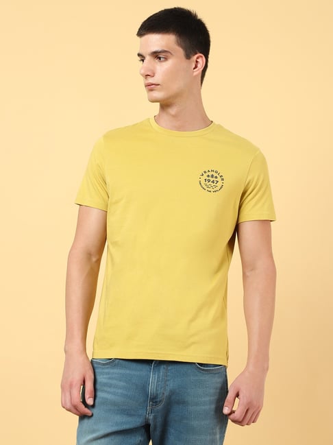 Wrangler Yellow Cotton Regular Fit Printed T-Shirt-picture-22