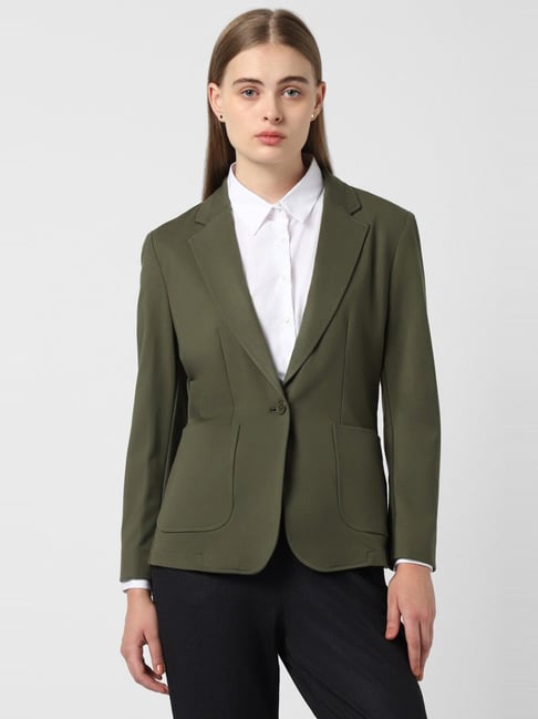 Van Heusen Green Regular Fit Blazer