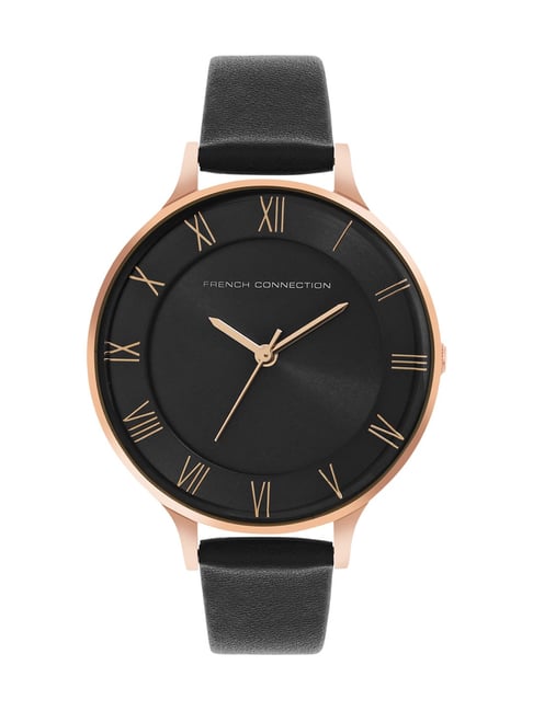 French connection black on sale watch