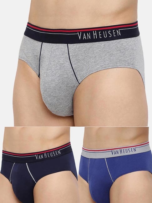 Van Heusen Regular Fit Anti Bacterial Colour Fresh Solid Briefs - Pack of 3-picture-14