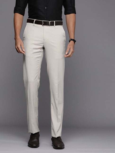 Buy Men Maroon Solid Slim Fit Formal Trousers Online - 623469 | Peter  England