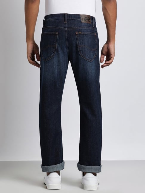 Lee Blue Cotton Regular Fit Jeans