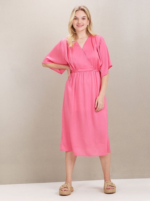 Polo Pink Fit Flare Dress