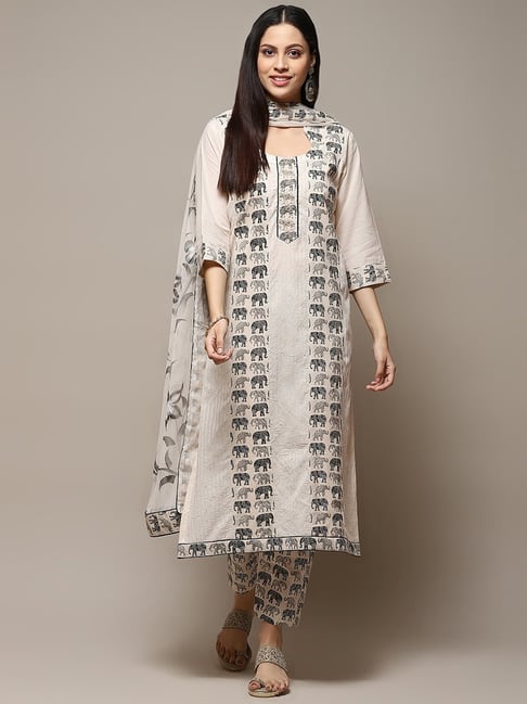 Buy Biba Looks Women's Woollen Salwar Suit Unstitched Salwar Suit Material  (UC117-01, Multicolour, Free Size) at Amazon.in