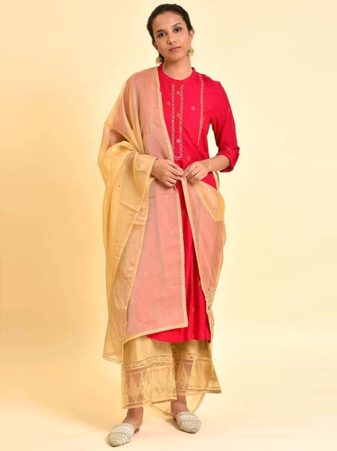 Wishful by W Golden Embroidered Dupatta-picture-49