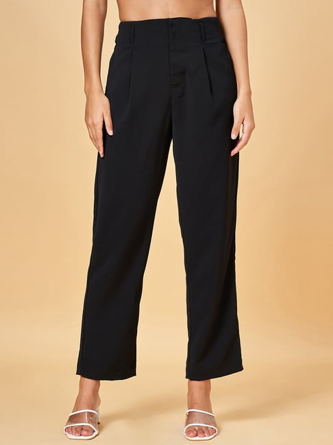 Honey by Pantaloons Black High Rise Trousers-picture-34