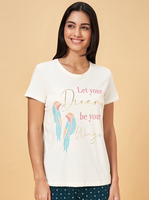 Dreamz by Pantaloons Pink Cotton Printed T-Shirt