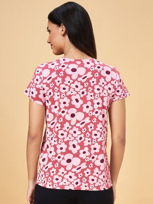 Dreamz by Pantaloons Coral Cotton Printed T-Shirt